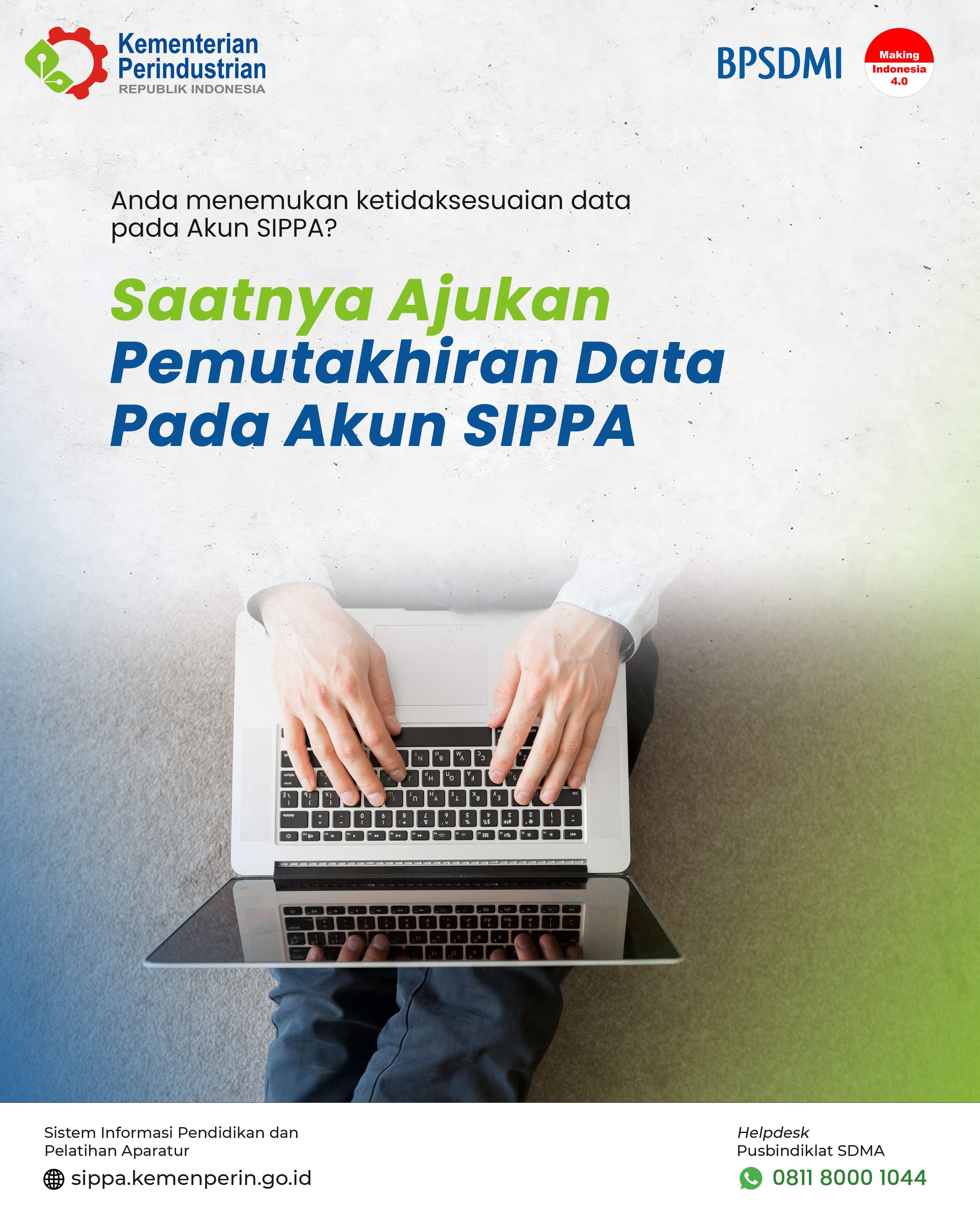 Ajukan Pemutakhiran Data Akun SIPPA